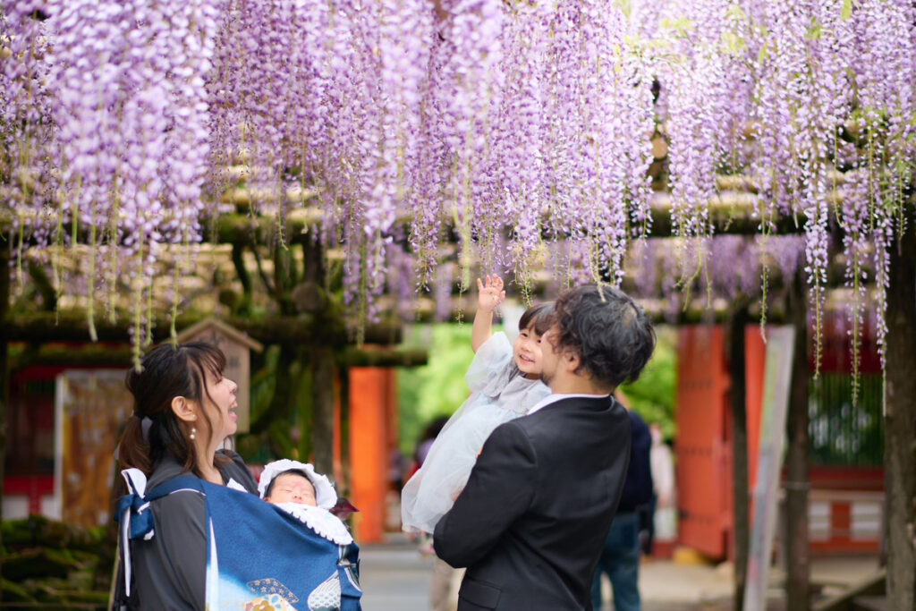 お宮参り奈良市・大和郡山市・平群町_フォトスタジオワタナベ(渡辺写真館)奈良柏木店_春日大社への産着レンタル
