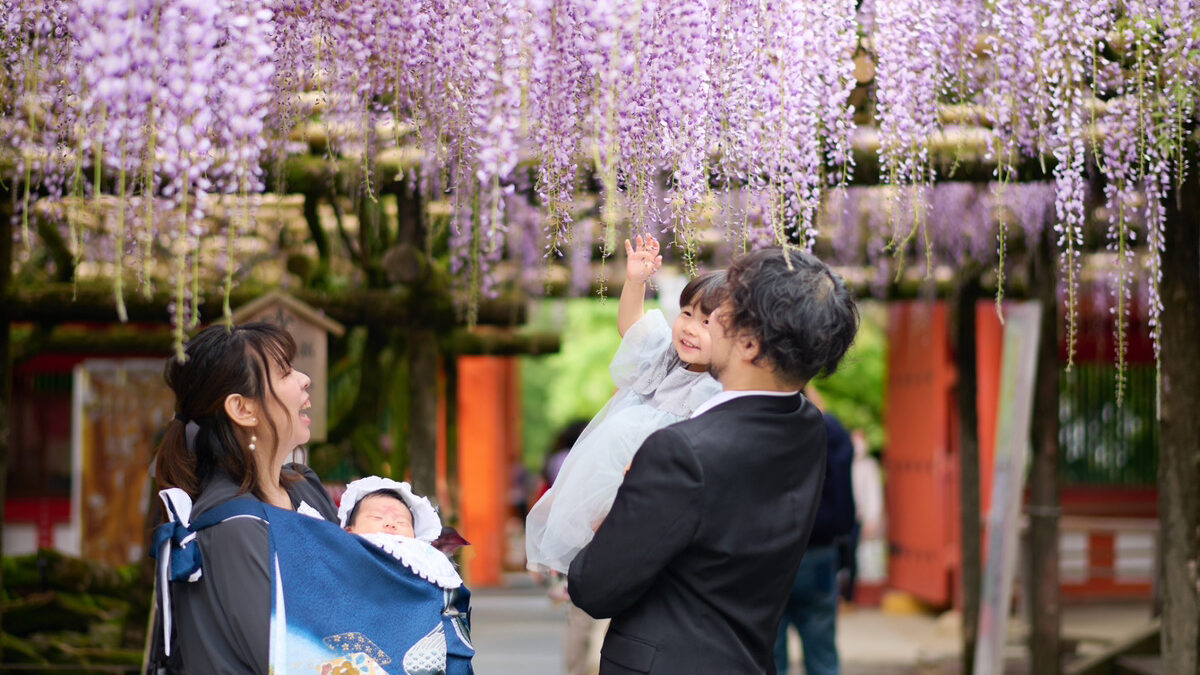 お宮参り奈良市・大和郡山市・平群町_フォトスタジオワタナベ(渡辺写真館)奈良柏木店_春日大社への産着レンタル
